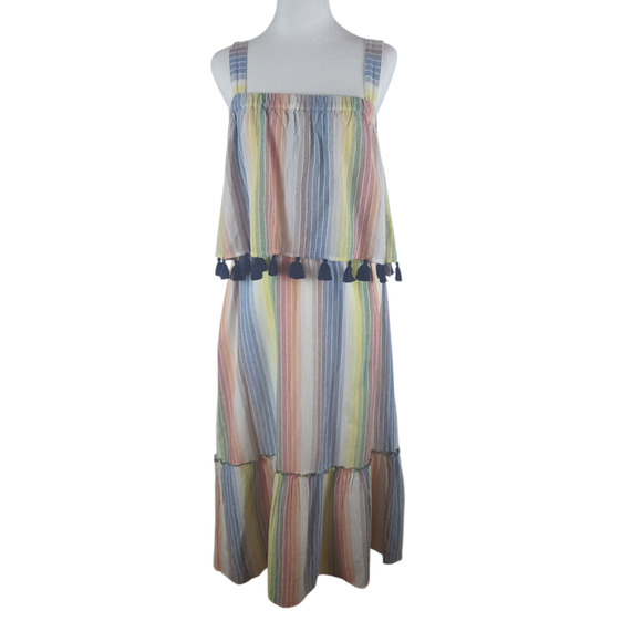 Serendipity Boutiqe Dresses & Skirts - NWT THHL Multicolor Striped Tassel Maxi Sundress Raffle Size Medium